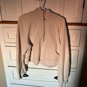 Lulu lemon scuba 1/2 zip white opal size M/L